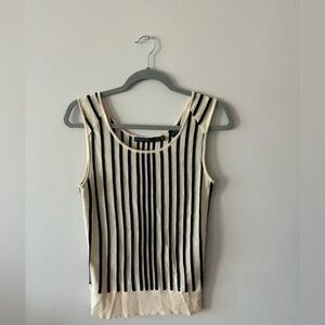 Perry Ellis lightweight striped sweater tank top, size M